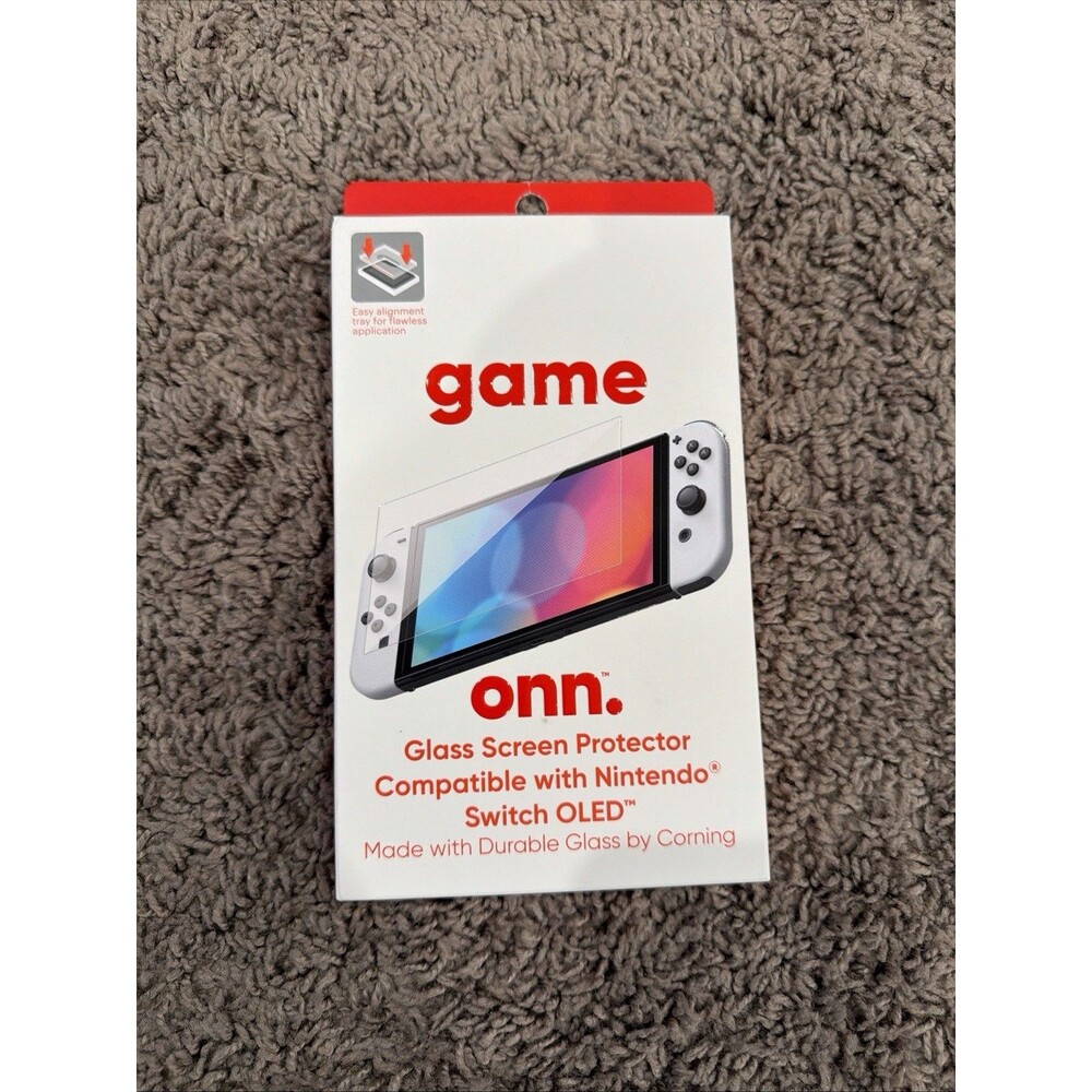onn Glass Screen Protector for Nintendo Switch OLED Made with Corning Glass NIB⁠